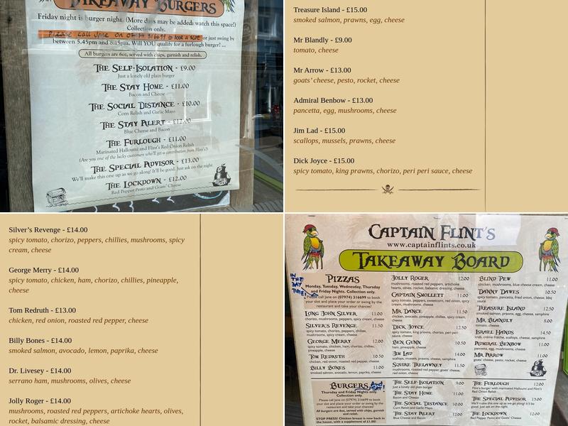 CAPTAIN FLINT'S RESTAURANT Menu