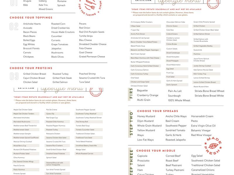 Eatzi’s Market & Bakery Menu