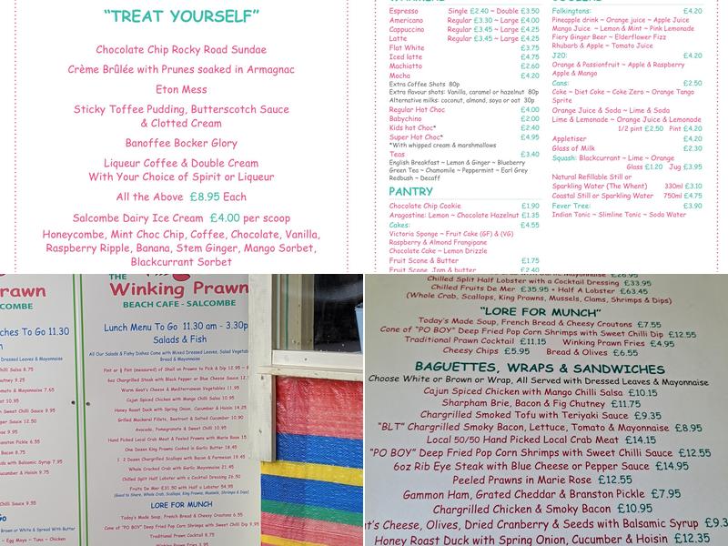 The Winking Prawn Menu