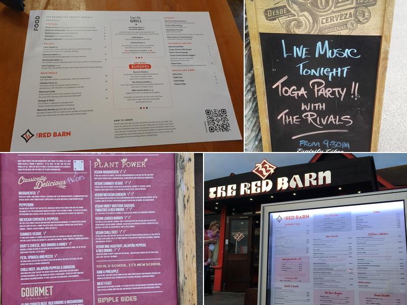Red Barn Pub & Restaurant, Woolacombe Menu