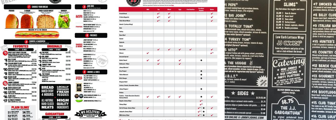 Jimmy John's Menu