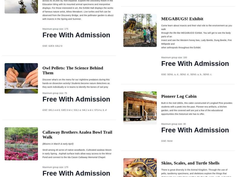 Callaway Gardens Country Store Menu