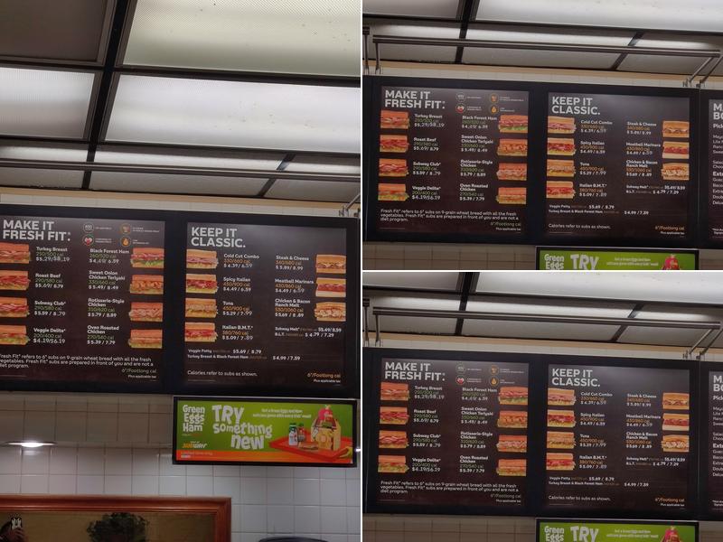 Subway (Delta Waters Rd) Menu