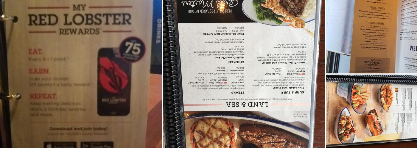 Red Lobster Menu