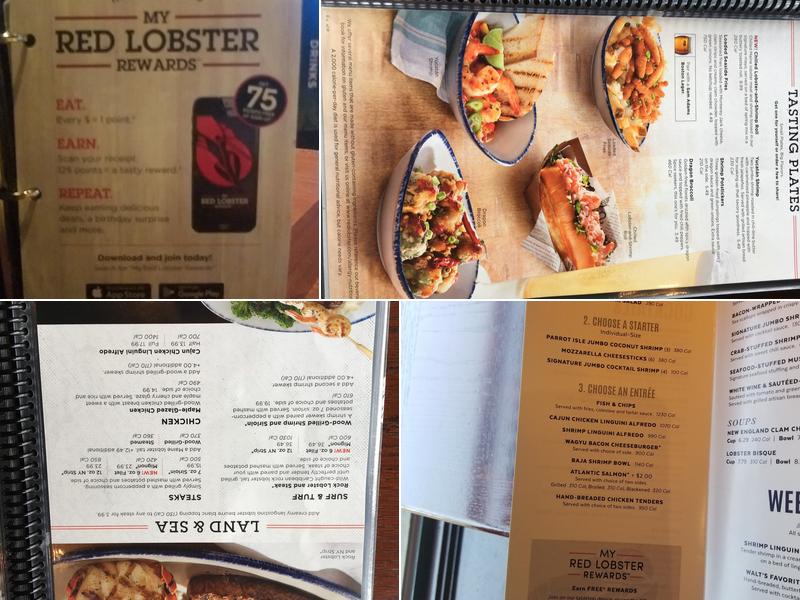 Red Lobster Menu