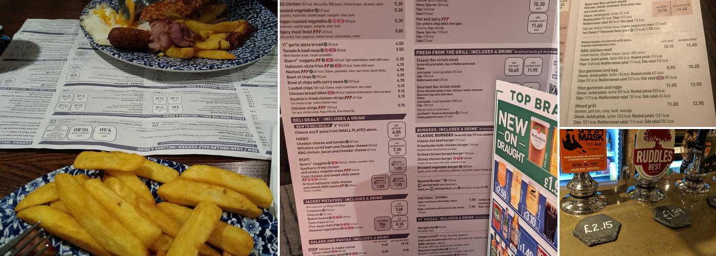 The Coinage Hall - JD Wetherspoon Menu