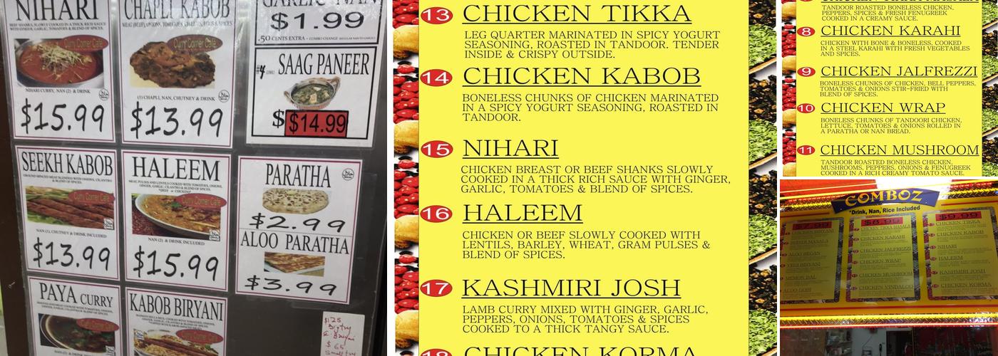 Qaderi Sweetz N Spicez Menu