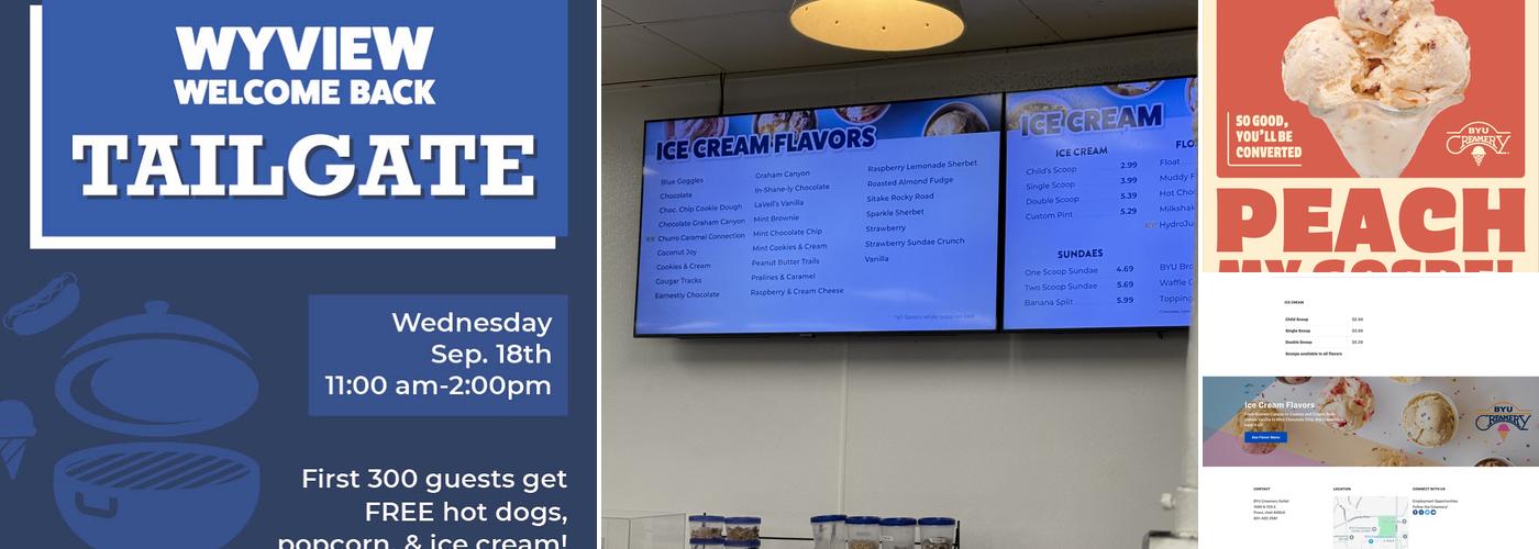 BYU Creamery on Ninth Menu