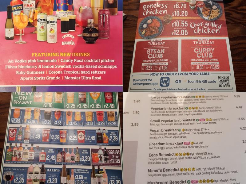 The Green Parrot - JD Wetherspoon Menu