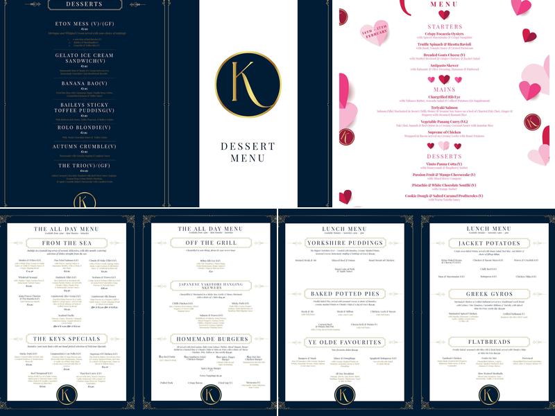 The Keys Yarm Menu