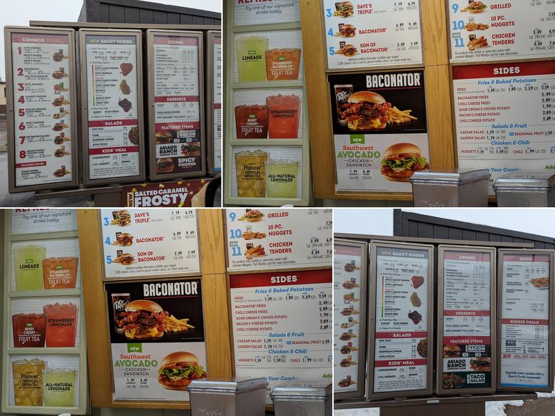 Wendy's Menu