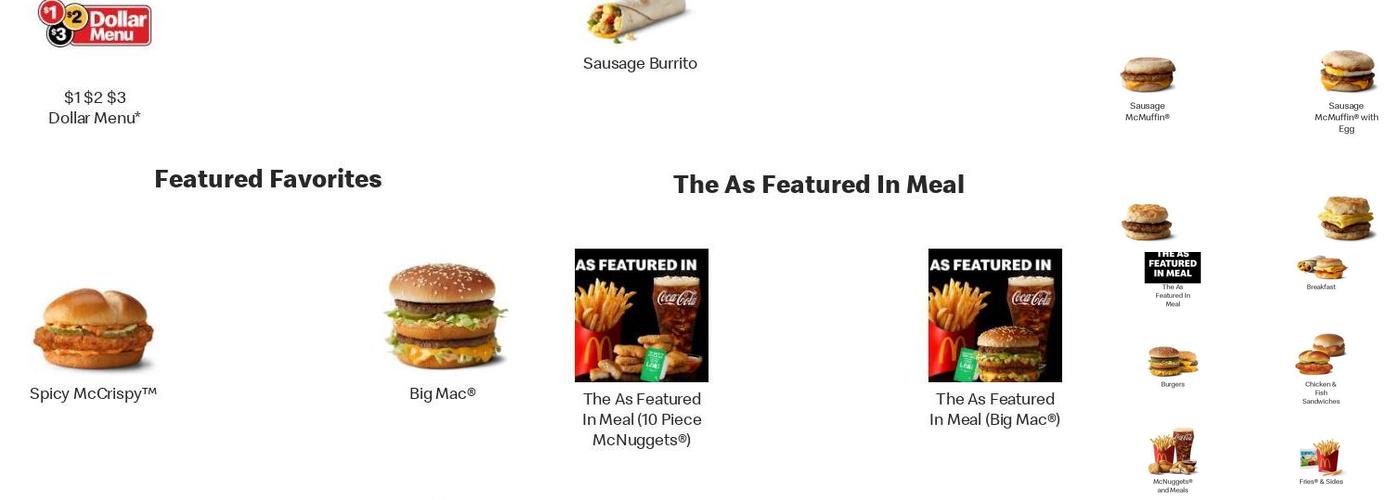 McDonald's Menu