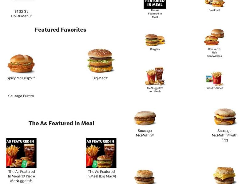 McDonald's Menu