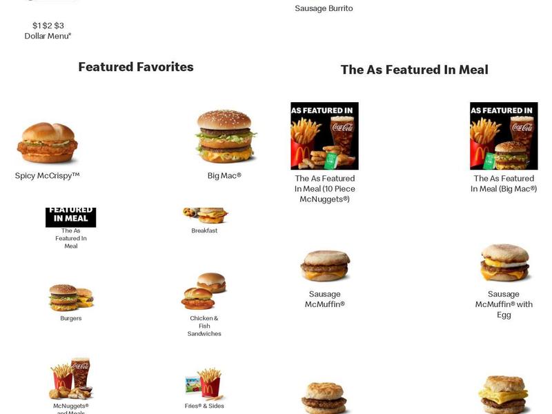 McDonald's Menu