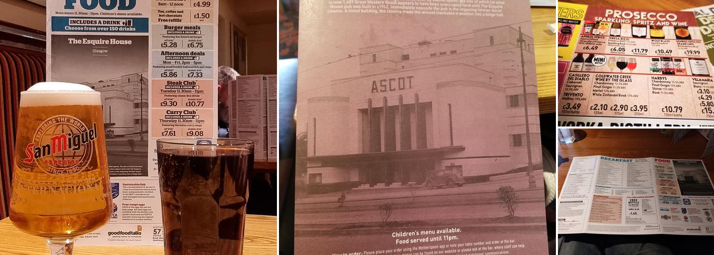 The Esquire House - JD Wetherspoon Menu