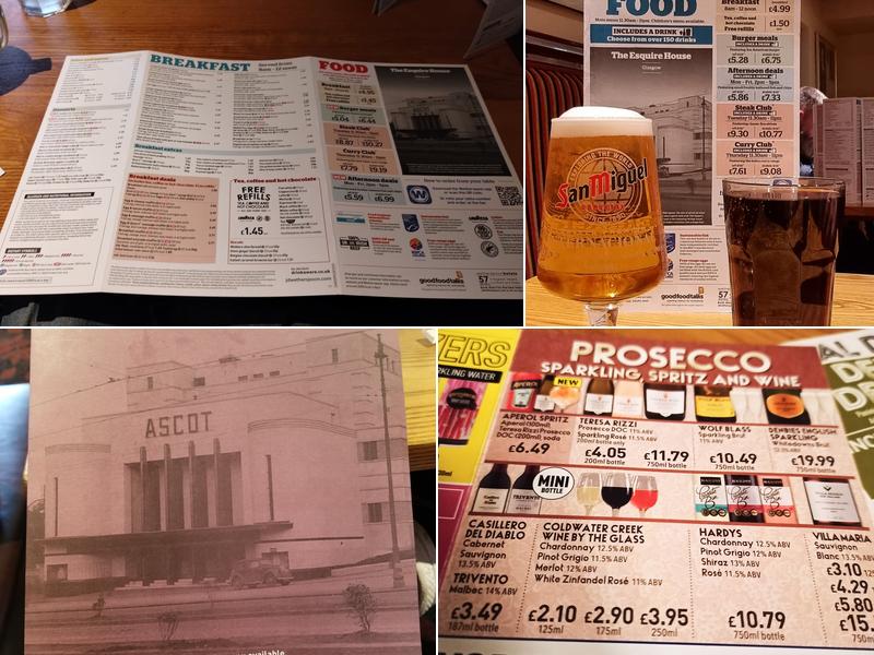 The Esquire House - JD Wetherspoon Menu