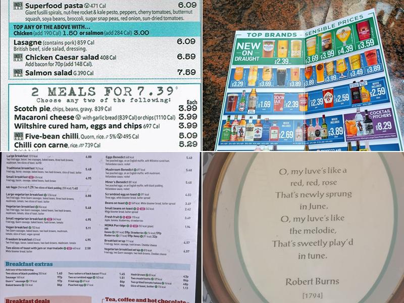 The Counting House - JD Wetherspoon Menu