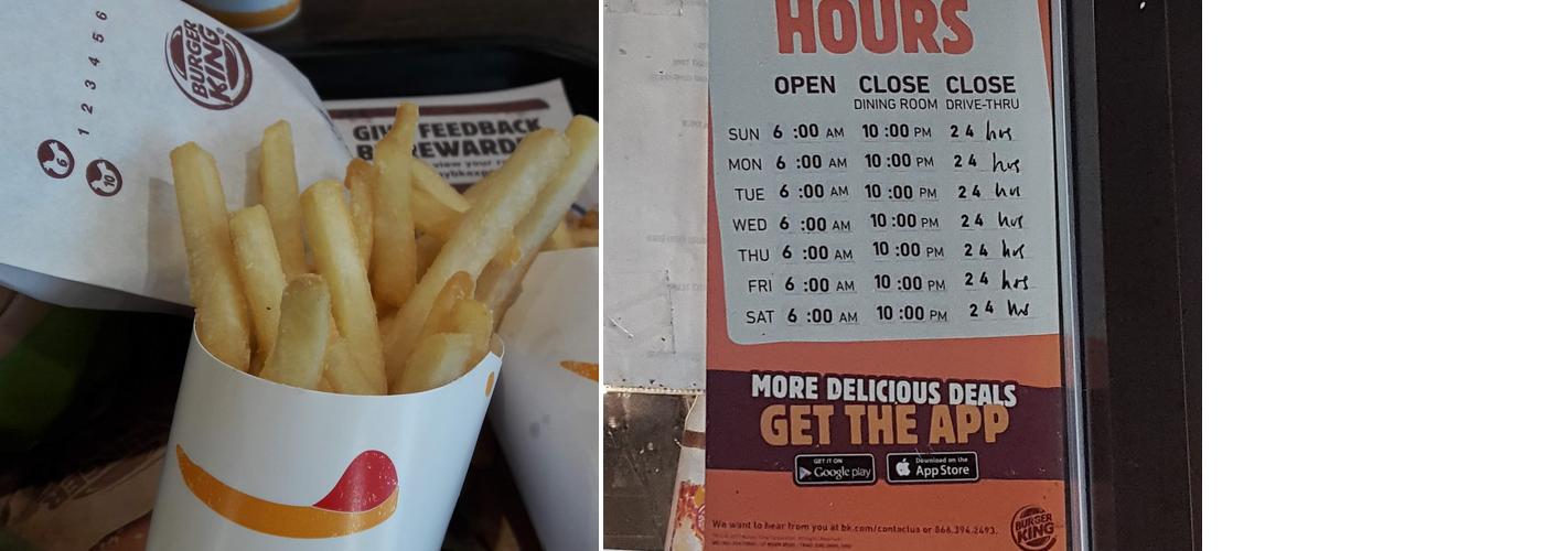 Burger King Menu