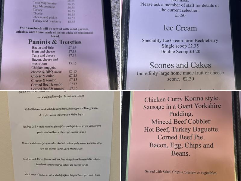 Teesdale Restaurant Menu