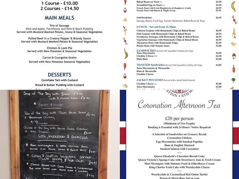 Clarendon's Menu