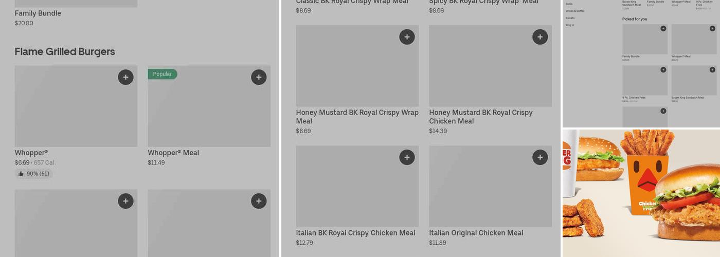 Burger King Menu