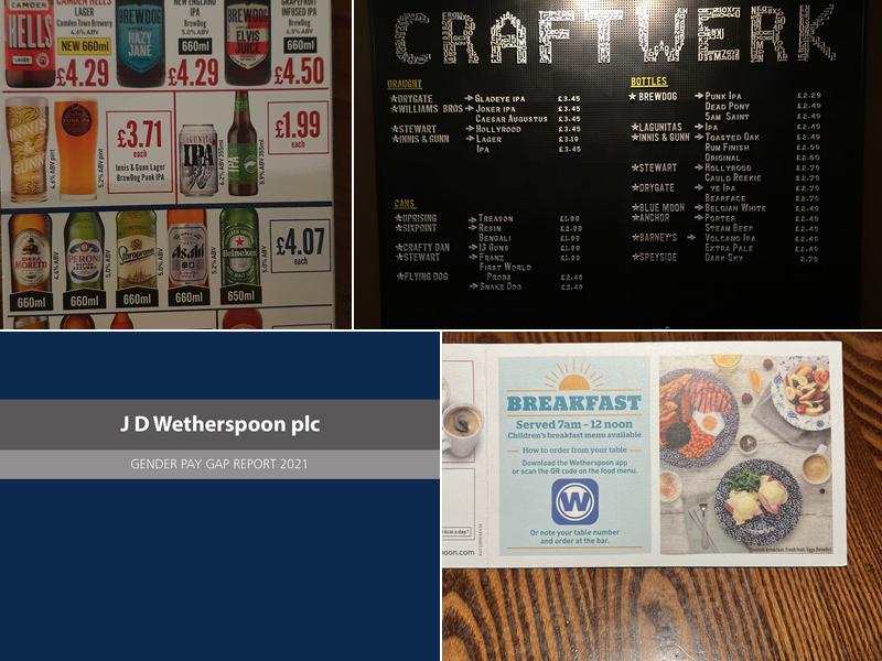 The White Lady - JD Wetherspoon Menu
