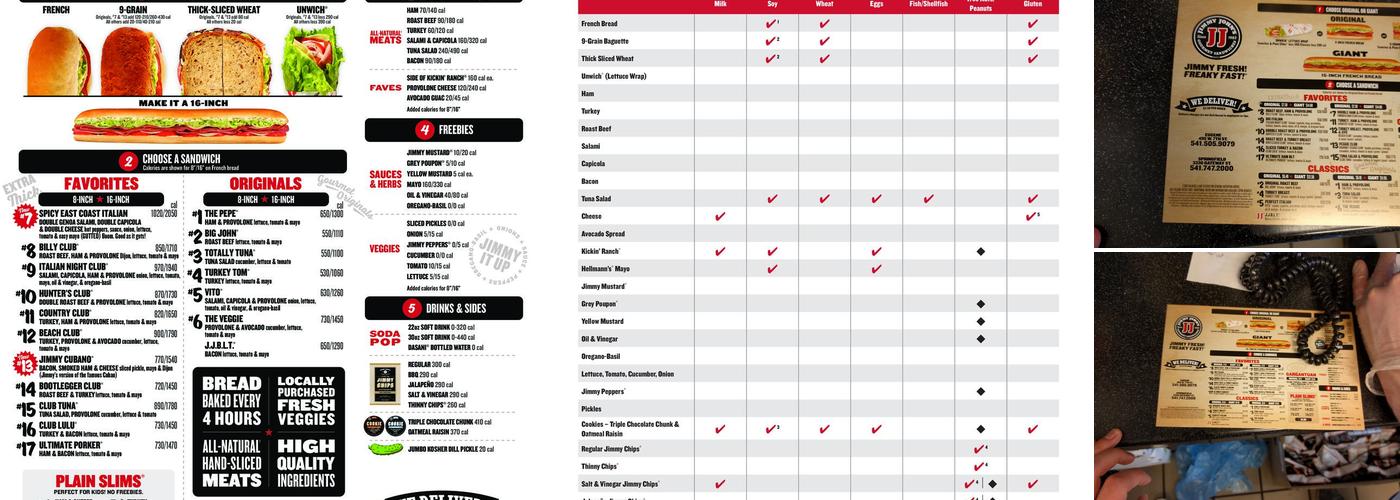 Jimmy John's Menu