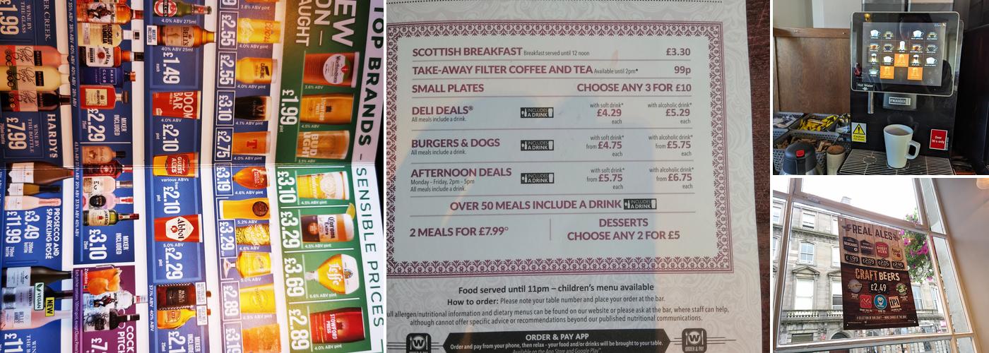 The Counting House - JD Wetherspoon Menu