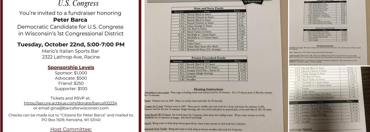 Ruffolo's International Foods Menu
