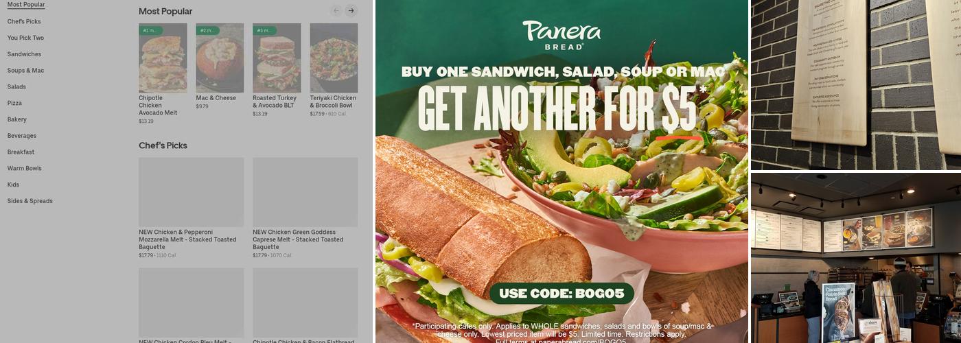 Panera Bread Menu
