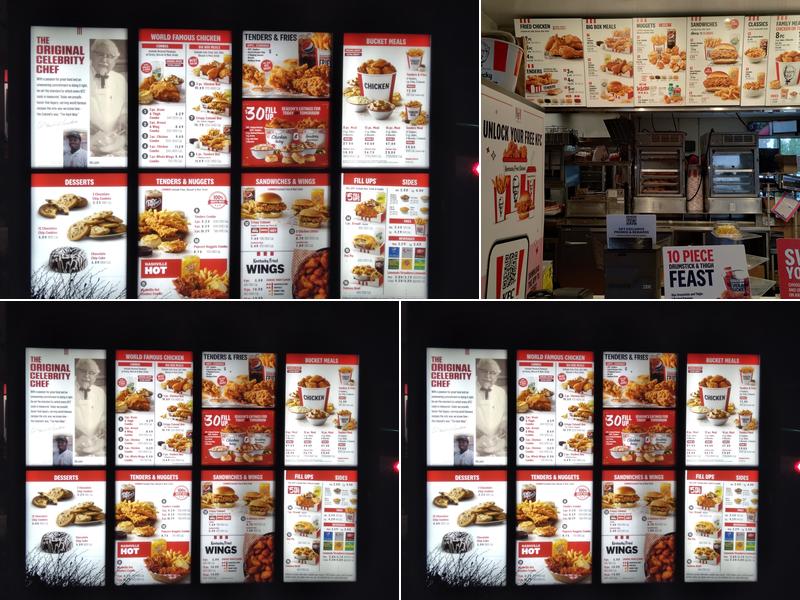 KFC Menu