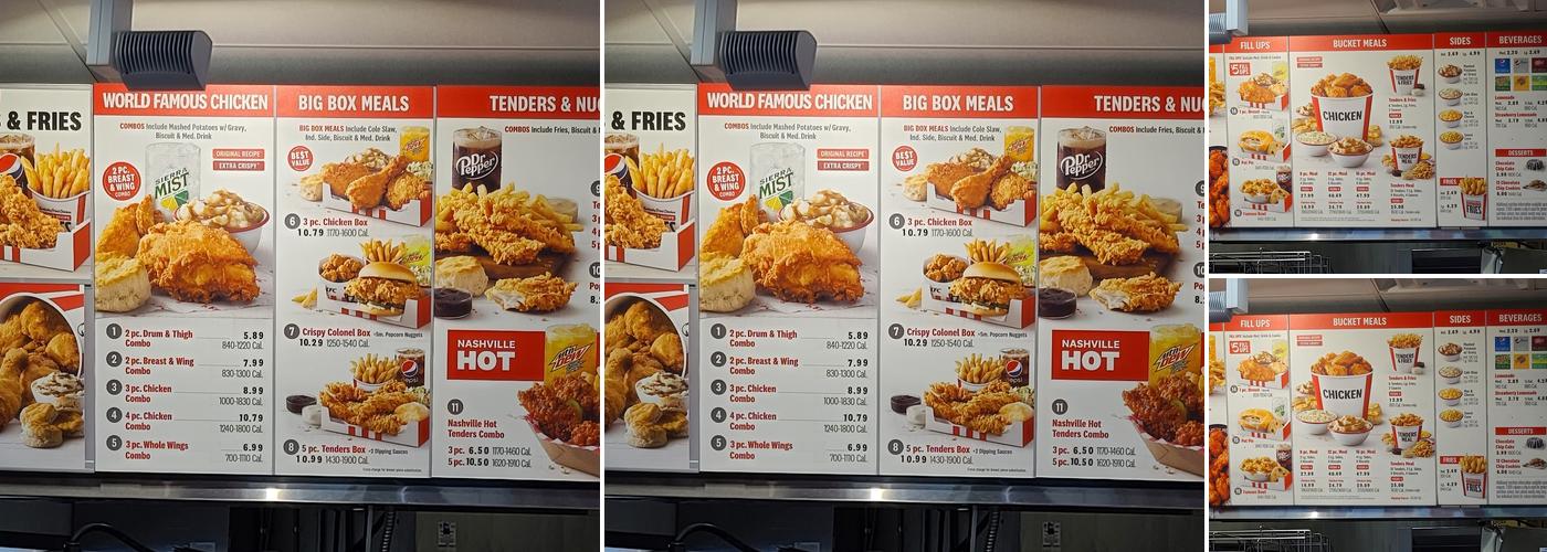 KFC Menu