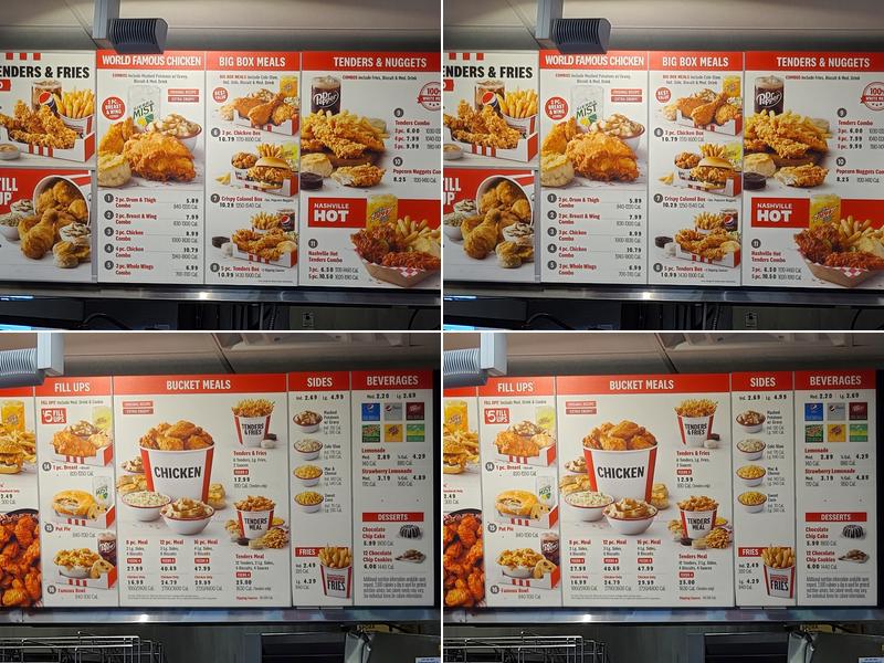 KFC Menu