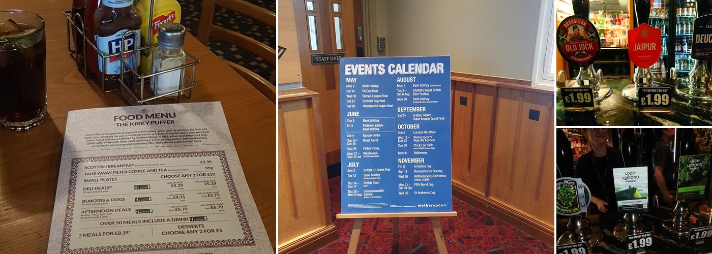 The Kirky Puffer - JD Wetherspoon Menu