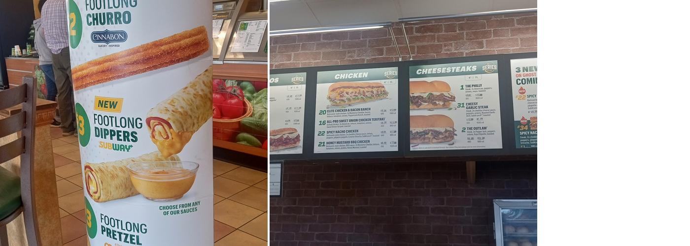 SUBWAY Menu