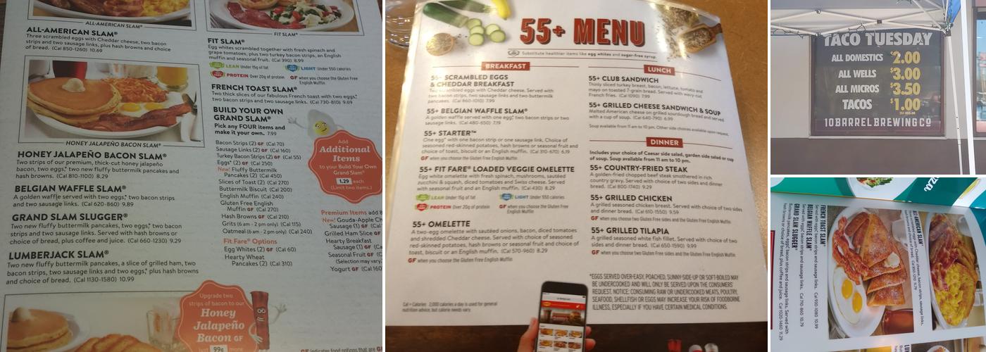 Denny's Menu