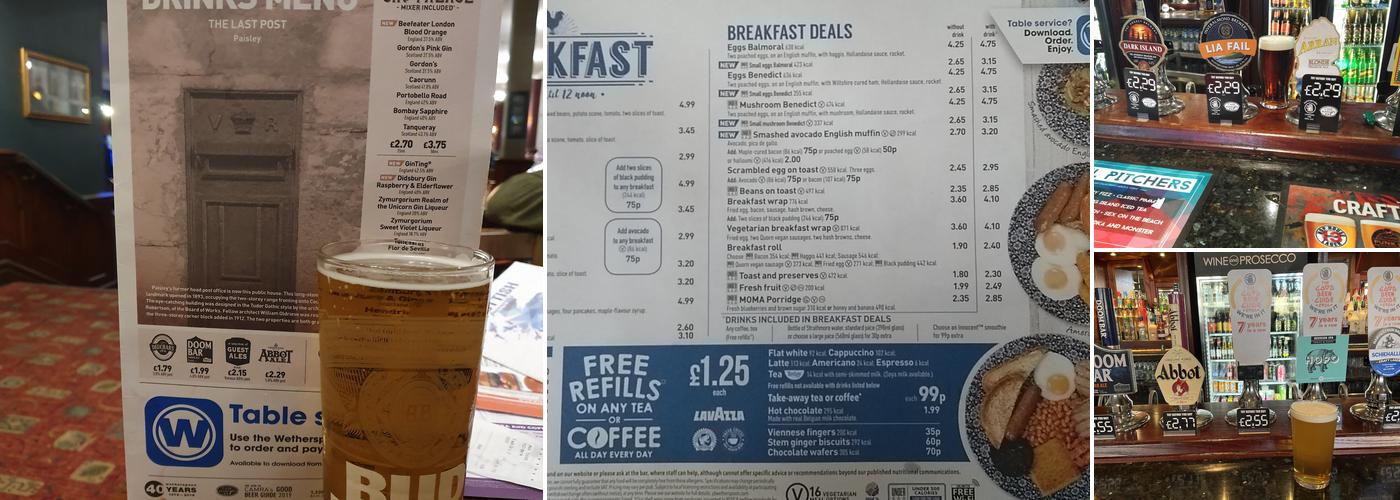 The Last Post - JD Wetherspoon Menu