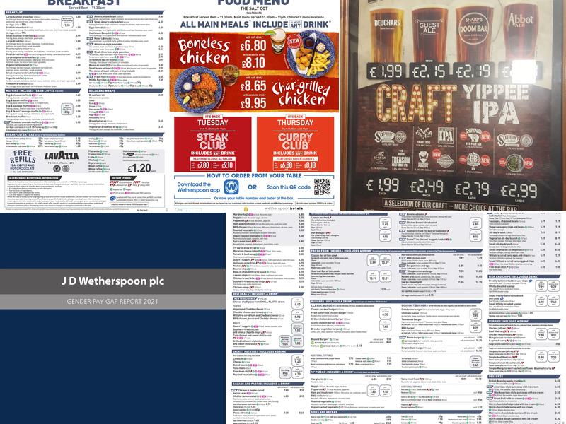 The Salt Cot - JD Wetherspoon Menu