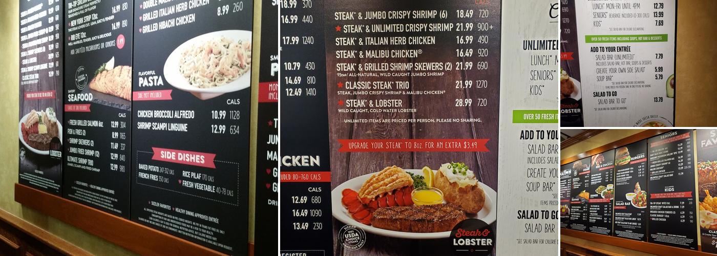 Sizzler Menu