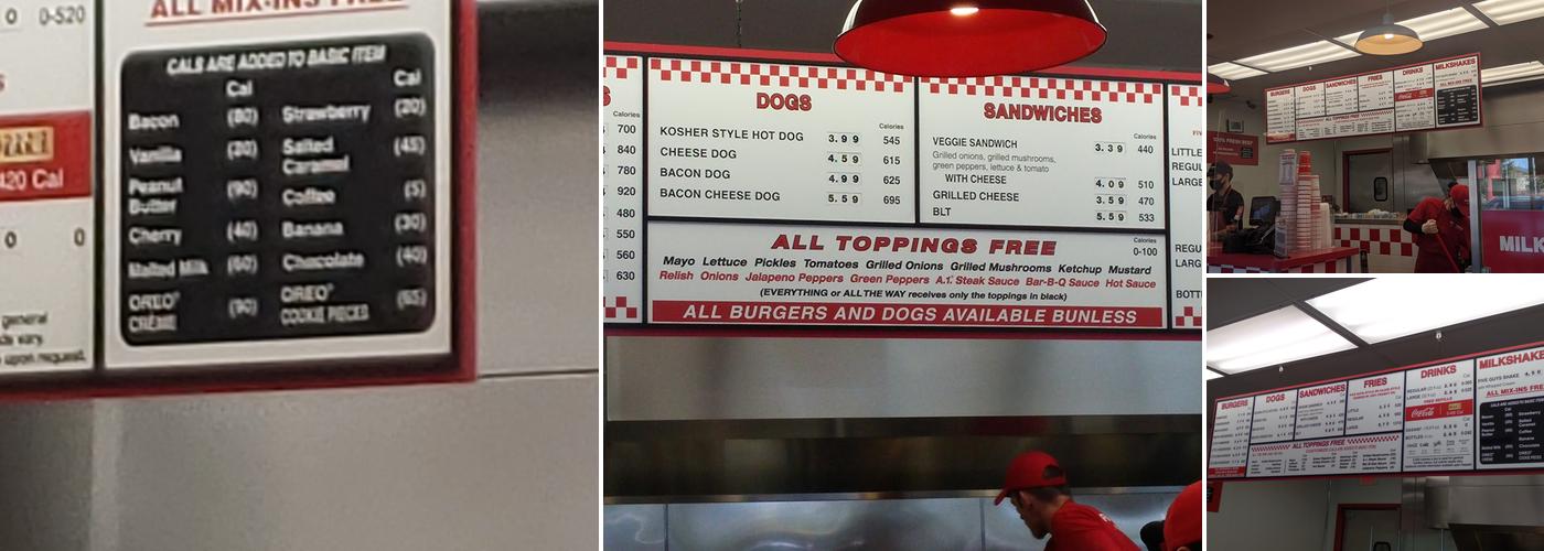 Five Guys Menu