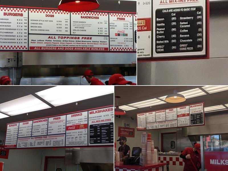 Five Guys Menu