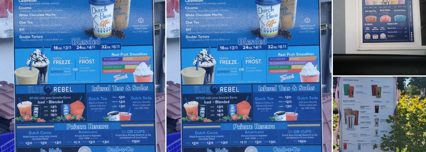 Dutch Bros Coffee Menu
