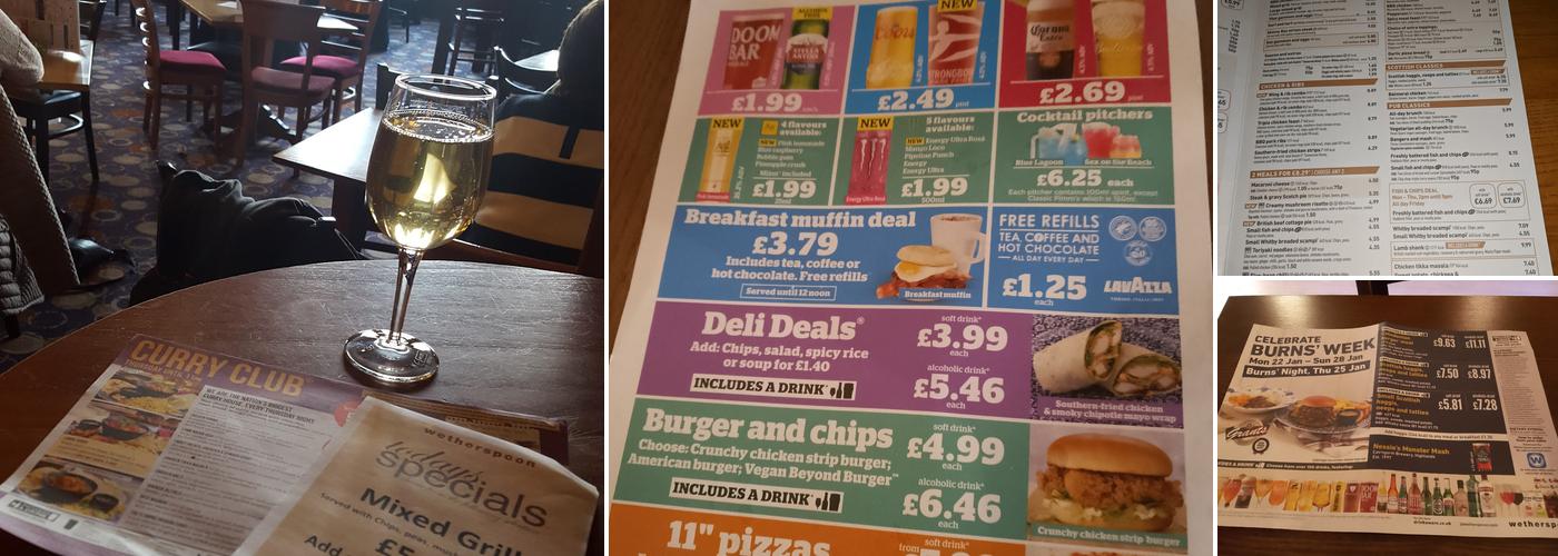 The Capital Asset - JD Wetherspoon Menu