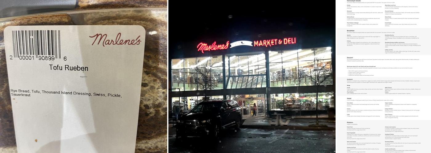 Marlene's Market & Deli Menu