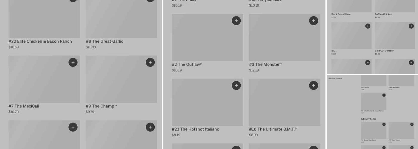 Subway Menu
