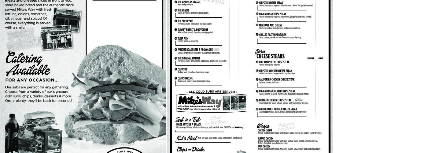 Jersey Mike's Subs Menu