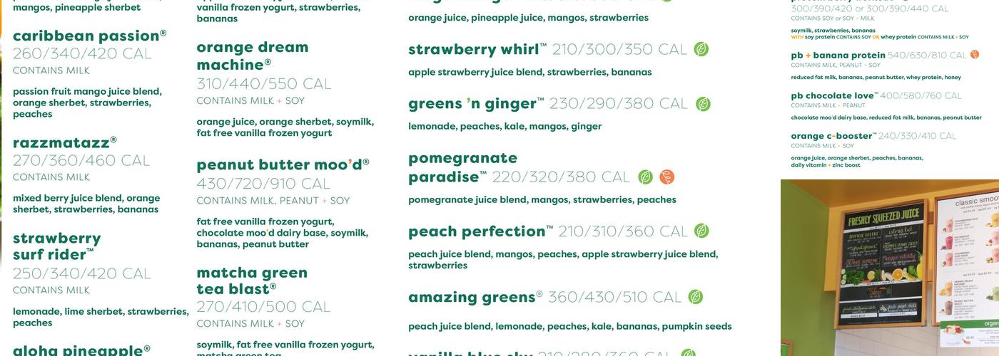Jamba Menu