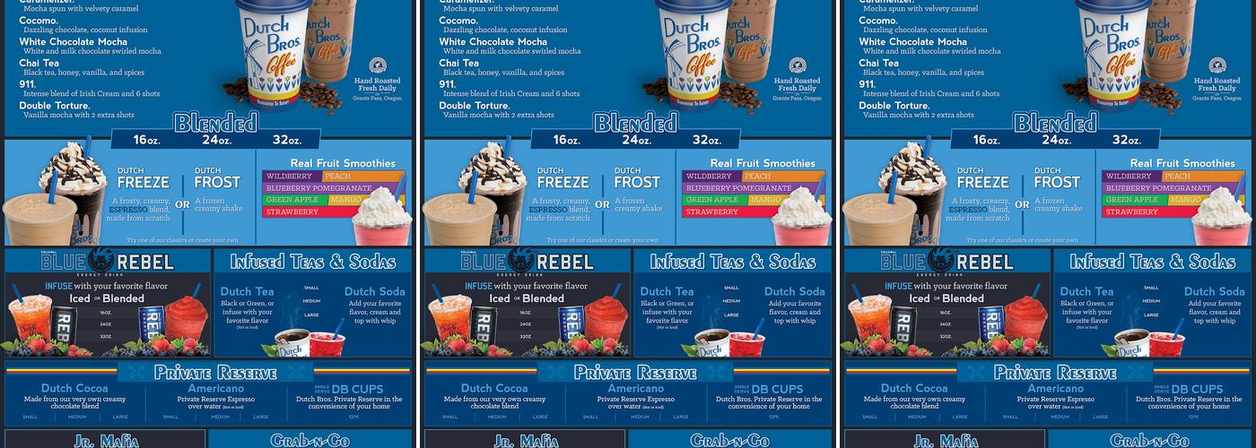 Dutch Bros Coffee Menu