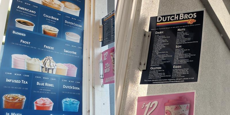 Dutch Bros Coffee Menu