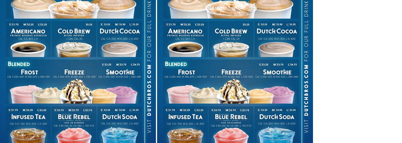 Dutch Bros Coffee Menu